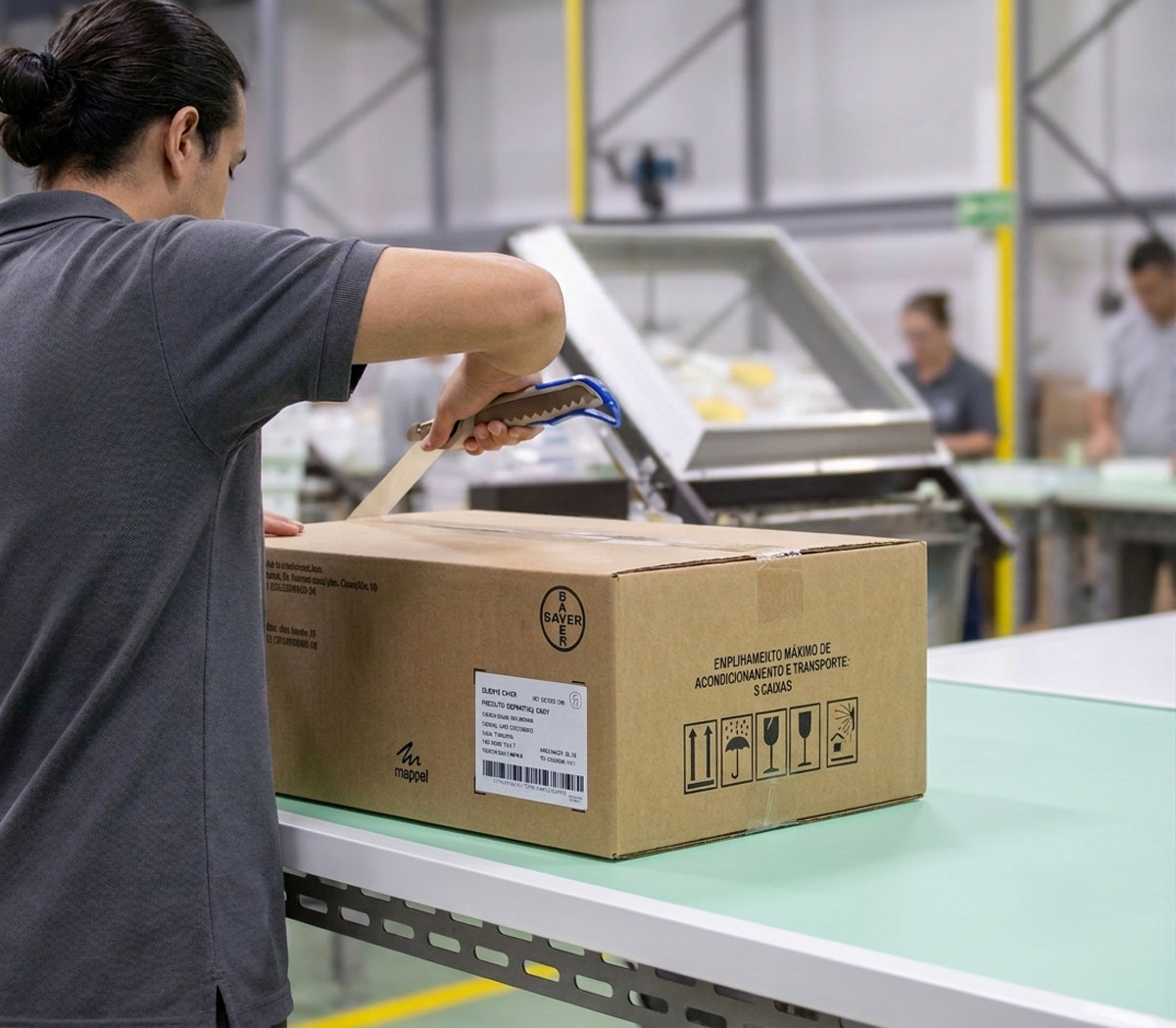 Separação e conferência de amostras